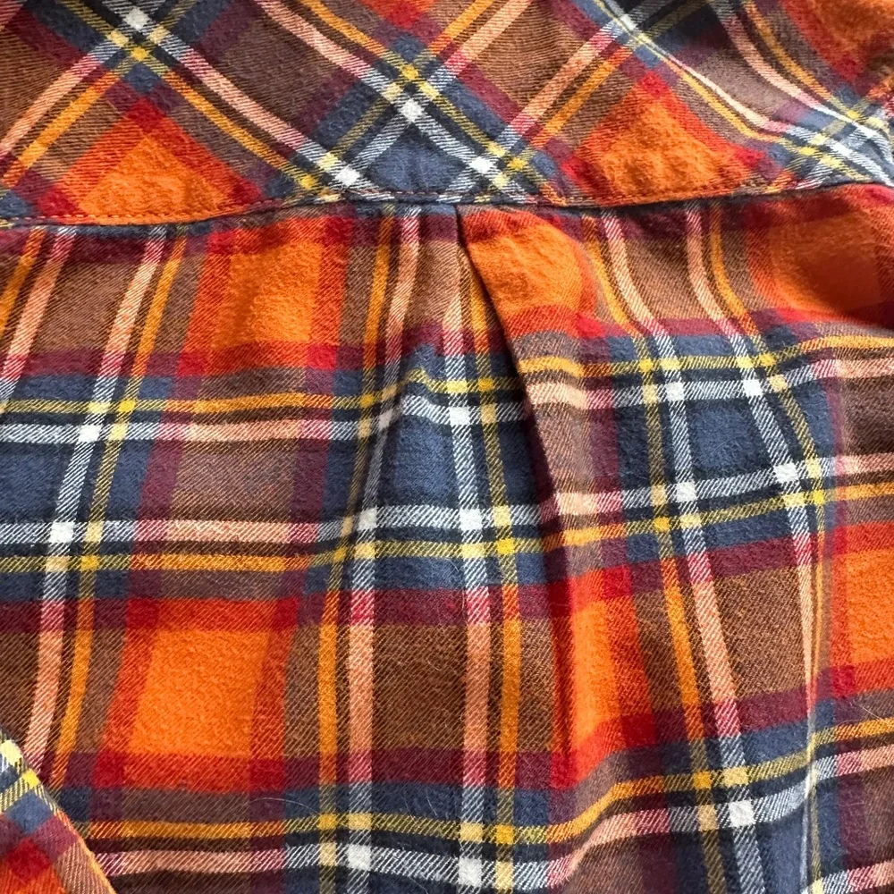 OshKosh B'gosh Plaid Flannel Shirt - Orange and Blue